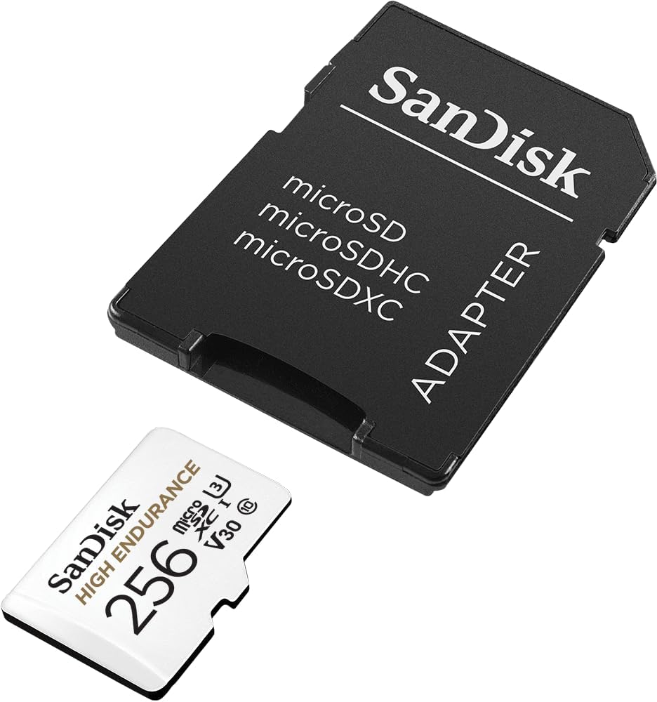 SANDISK 256GB High Endurance microSD Card + Adapter