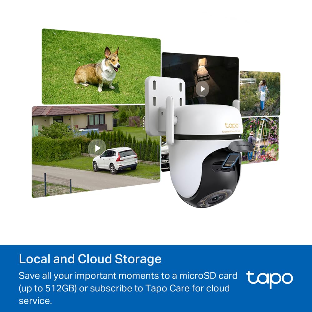 Tapo 1080P Outdoor Wired Pan/Tilt Security Wi-Fi Camera, 360° View, Motion Tracking, Works with Alexa & Google Home, Night Vision, Free AI Detection, Cloud & SD Card Storage(up to 512GB), Tapo C500…