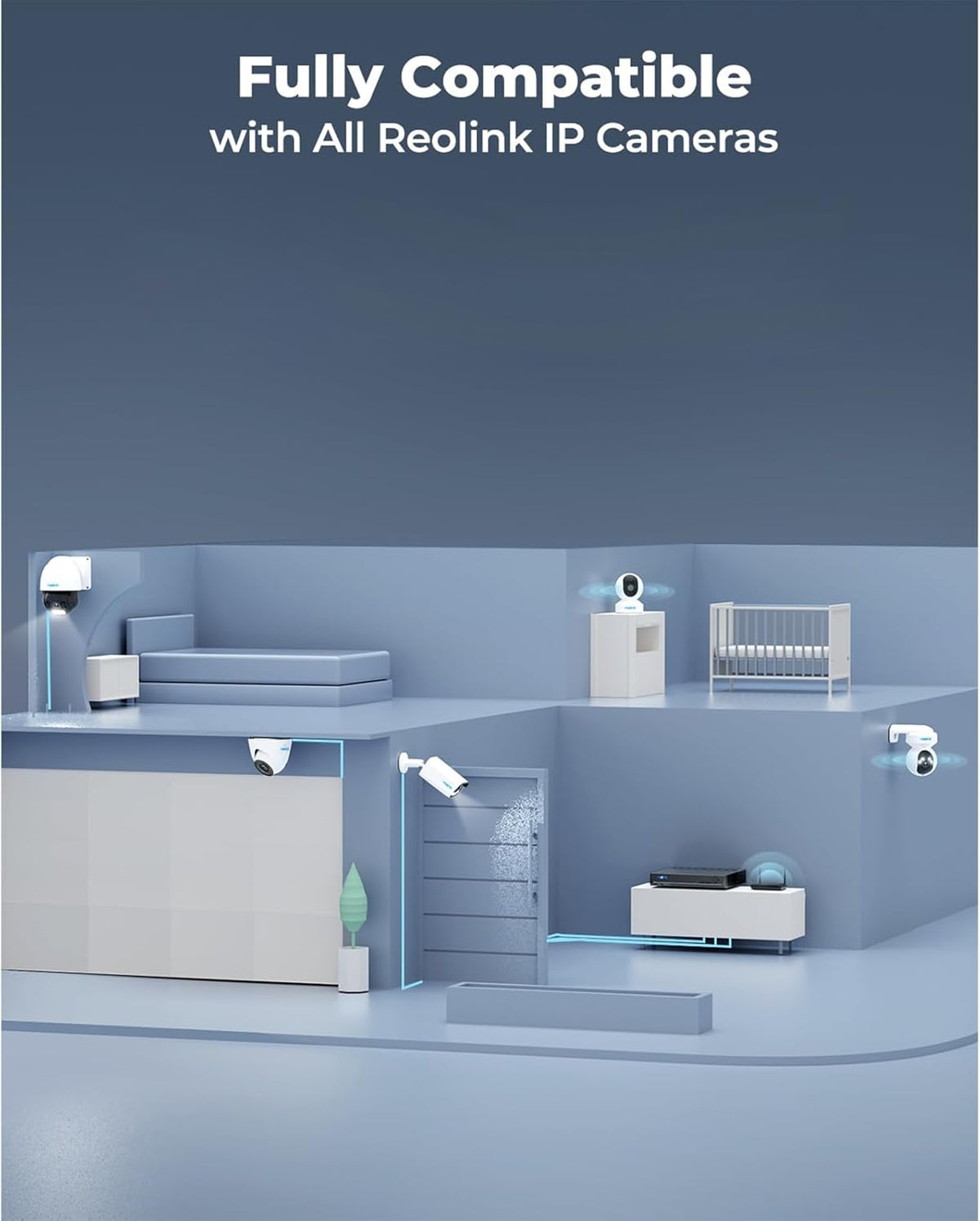 REOLINK 4K UHD PoE PTZ Camera for Outdoor Security RLC-823S1, RLC-811A PoE IP Security Camera 4K RLC-811A, 2X RLC-823S1 Bundle with 4X RLC-811A and RLN16-410(4TB)