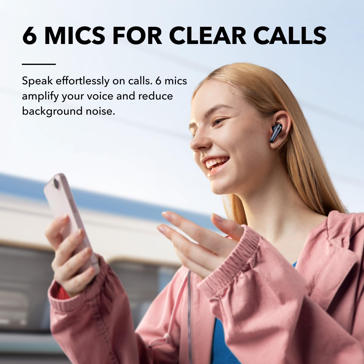 Soundcore by Anker Liberty 4 NC Wireless Noise Cancelling Earbuds, 98.5% Noise Reduction, Adaptive Noise Cancelling to Ears and Environment, Hi-Res Sound, 50H Battery, Wireless Charging (Renewed)