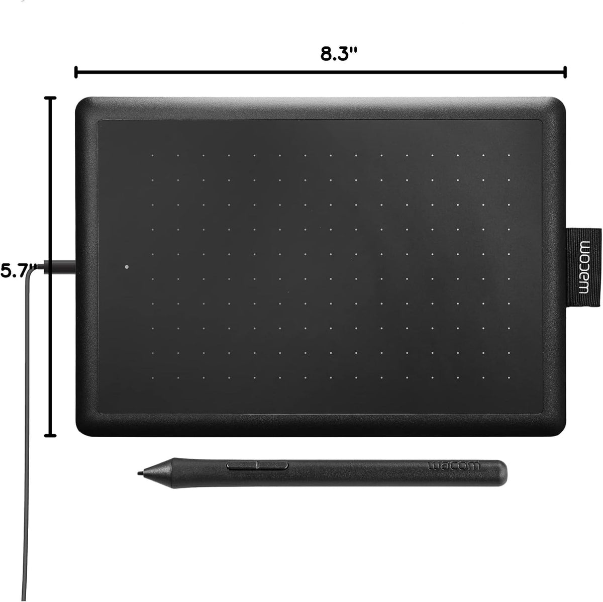 One by Wacom Small Graphics Drawing Tablet 8.3 x 5.7 Inches, Portable Versatile for Students and Creators, Ergonomic 2048 Pressure Sensitive Pen Included, Compatible with Chromebook Mac and Windows