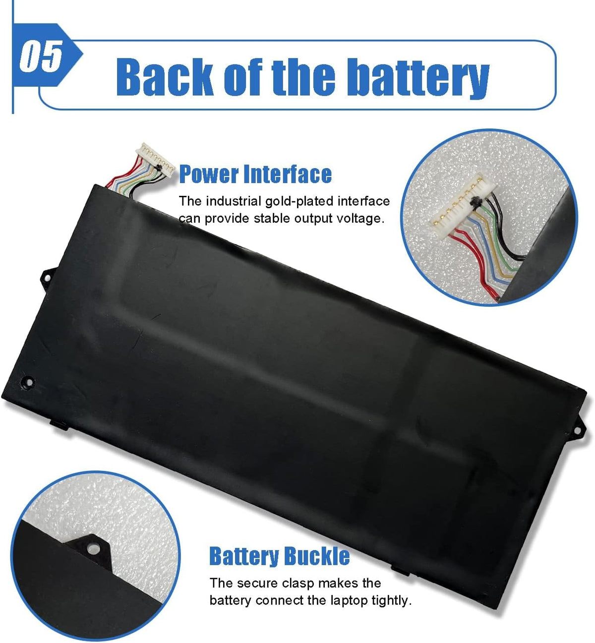 AP13J3K AP13J4K 45Wh Laptop Battery Compatible with Acer Chromebook 11.6" 11 C720 C720P C740 Series Notebook KT.00304.001 KT.00303.001 CB3-431-C5EX 11.4V 3920mAh (2.5cm Short Cable)