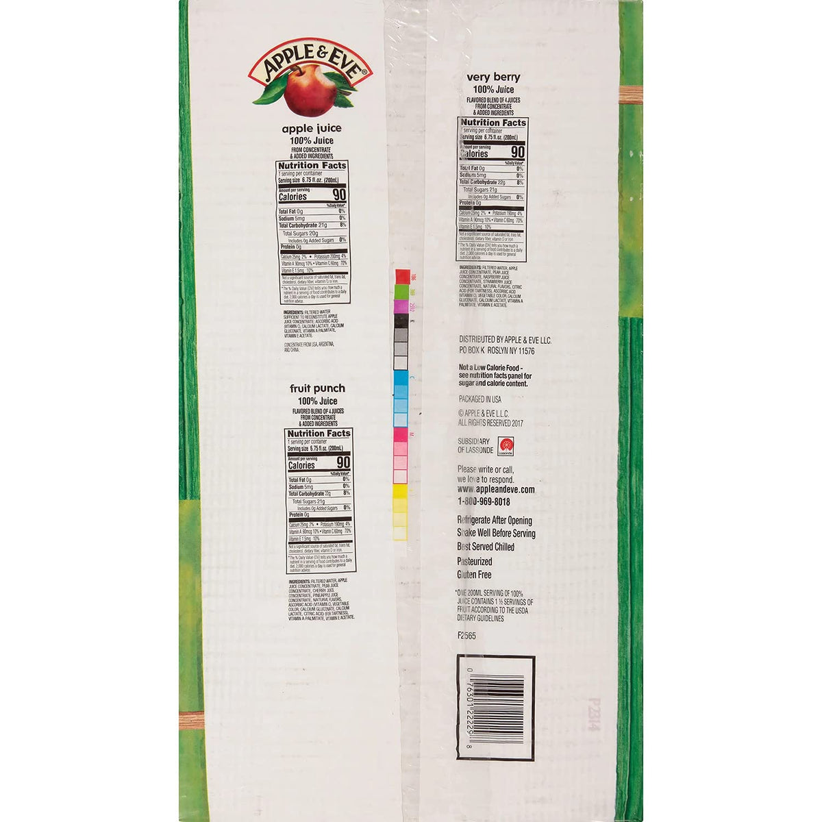 Apple & Eve 100% Juice Variety Pack | Apple, Very Berry & Fruit Punch Flavors | 6.75oz Juice Boxes, 36 Count (2 Packs of 36)