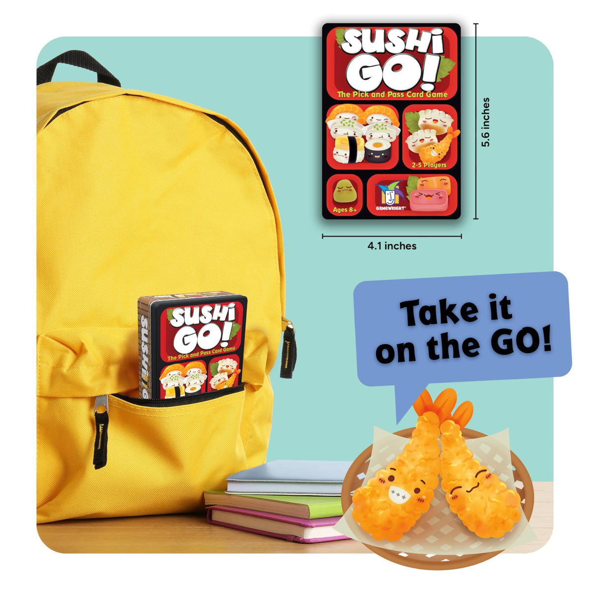 Sushi Go - The Pick and Pass family Card Game from Gamewright, great for 2-5 players aged 8 and up