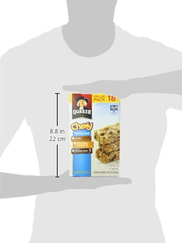 Quaker Chewy Granola Bars, Variety Pack, 18 Count (Pack of 2)