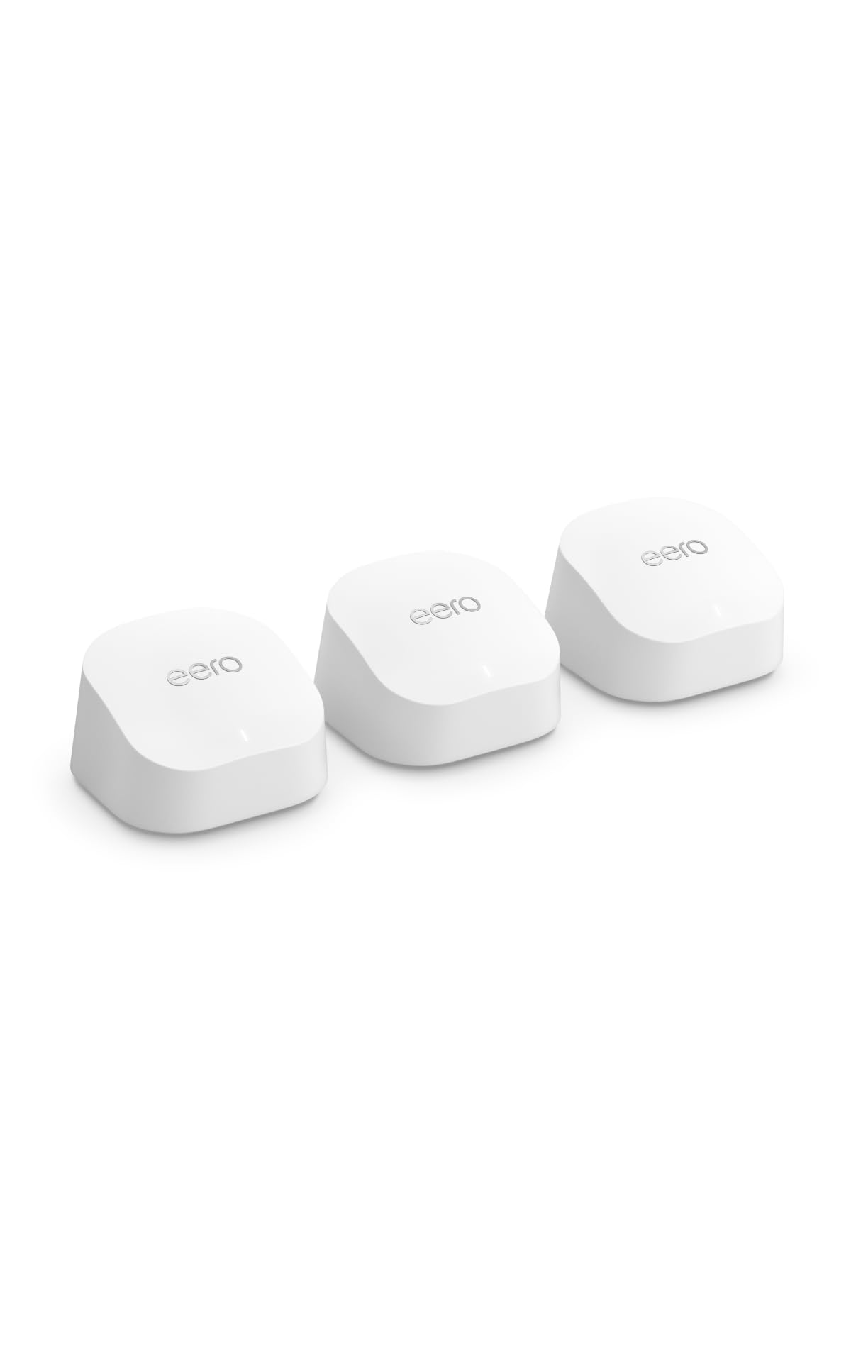 Amazon eero 6+ mesh wifi system - Supports internet plans up to a Gigabit, Coverage up to 4,500 sq. ft., Connect 75+ devices, 3-pack