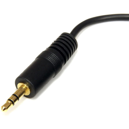 StarTech.com 15 ft. (4.6 m) 3.5mm Audio Cable - 3.5mm Slim Audio Cable - Gold Plated Connectors - Male/Male - Aux Cable (MU15MMS), Black