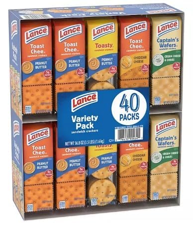 Lance Variety Pack, Sandwich Crackers, 40 pk.