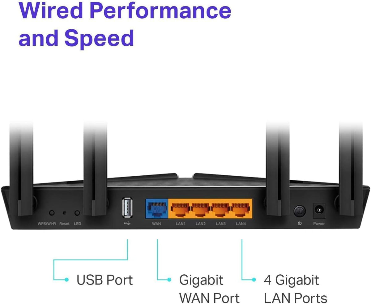 TP-Link WiFi 6 Router AX1800 Smart WiFi Router (Archer AX20) – 802.11ax Router, Dual Band Gigabit Router, Parental Controls, Long Range Coverage