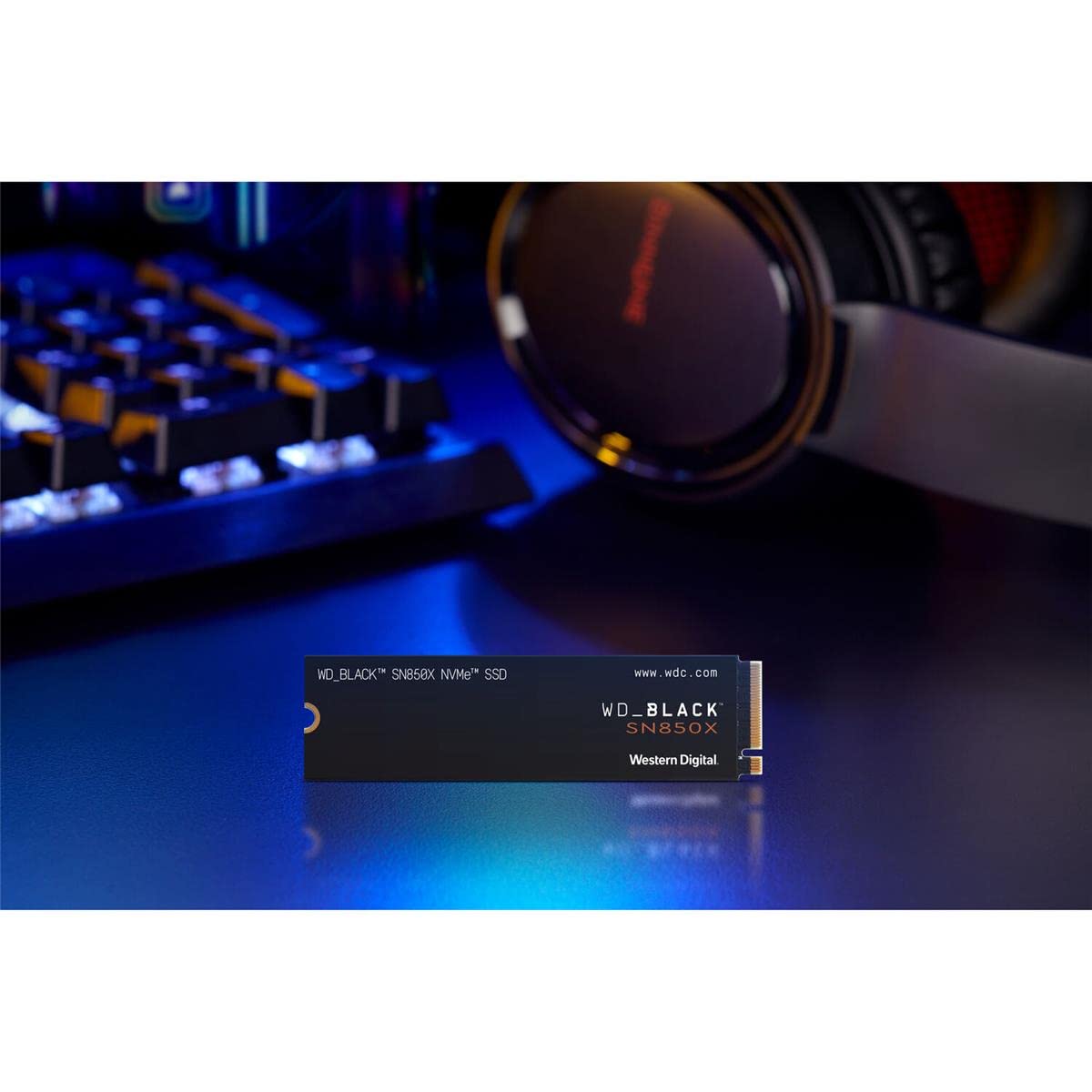 WD_BLACK SN850X 1TB NVMe SSD - M.2 2280, Up to 7,300 MB/s Read speeds, Up to 6,300 MB/s write speeds, Gaming Expansion, High Performance Internal Solid State Drive - WDS100T2X0E