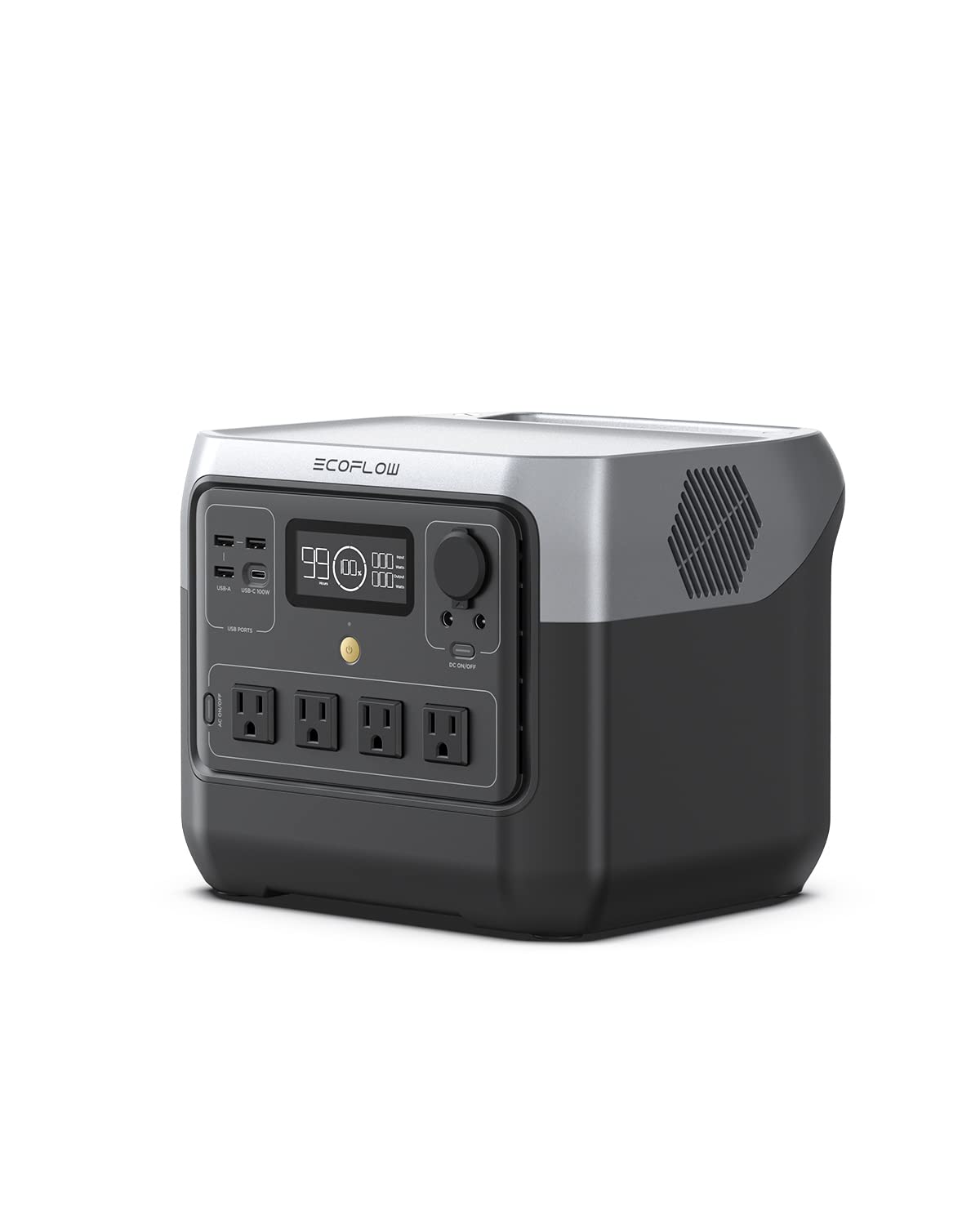 EF ECOFLOW Portable Power Station RIVER 2 Pro, 768Wh LiFePO4 Battery, 70 Min Fast Charging, 4X800W (X-Boost 1600W) AC Outlets, Solar Generator for Outdoor Camping/RVs/Home Use Black