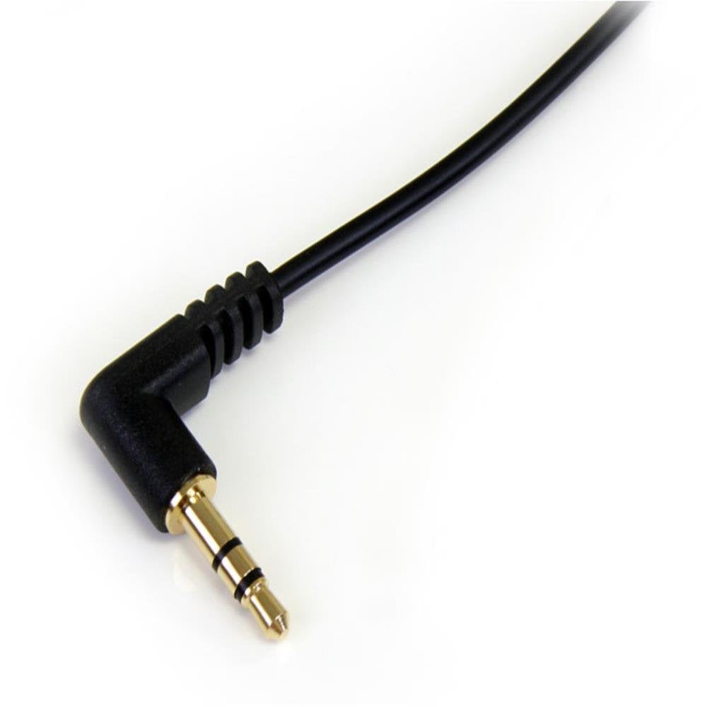 StarTech.com 15 ft. (4.6 m) 3.5mm Audio Cable - 3.5mm Slim Audio Cable - Gold Plated Connectors - Male/Male - Aux Cable (MU15MMS), Black