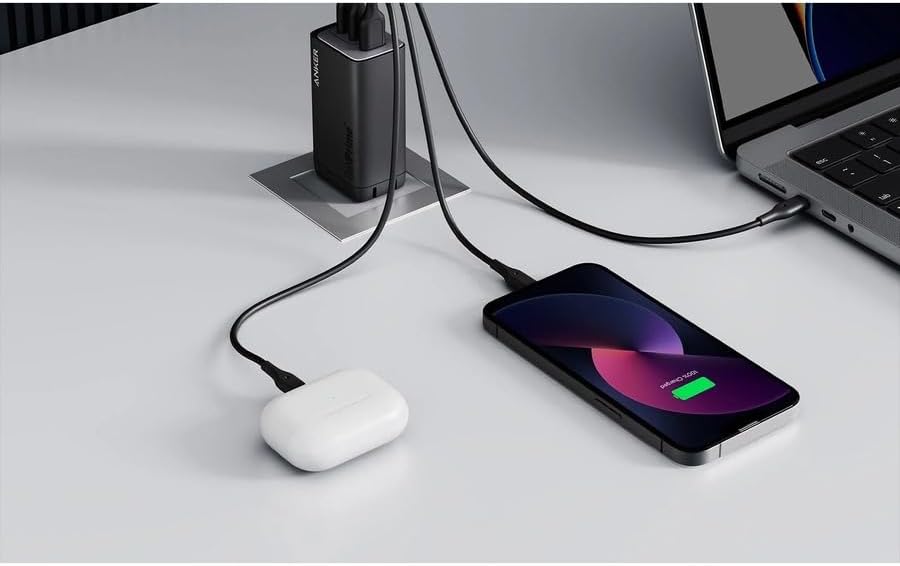 Anker 737 GaNPrime, 120W USB C Charger, PPS 3-Port Fast Compact Foldable Wall Charger for MacBook Pro/Air, iPad Pro, iPhone 16/Pro, Galaxy S22/S21, Dell XPS 13, Note 20/10+, and More Devices