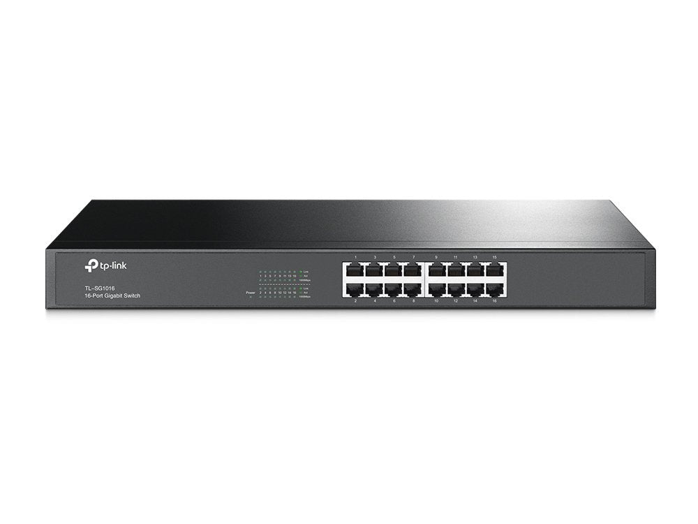 TP-Link TL-SG1024 | 24 Port Gigabit Ethernet Switch | Plug and Play | Sturdy Metal w/Shielded Ports | Rackmount | Fanless | 3 Year Manufacturer Warranty | Unmanaged, Black