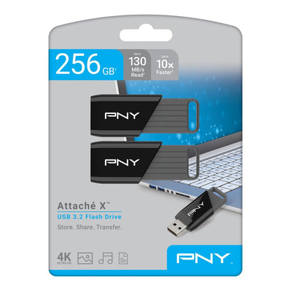 PNY 256GB Attaché X USB 3.2 Gen 1 Flash Drive