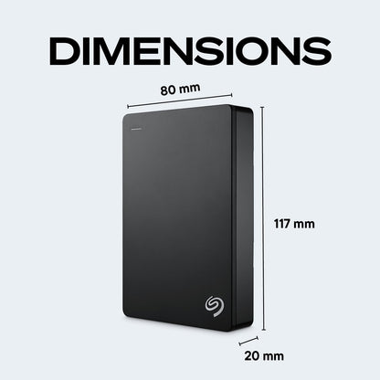 Seagate Portable 5TB External Hard Drive HDD – USB 3.0 for PC, Mac, PS4, & Xbox - 1-Year Rescue Service (STGX5000400), Black