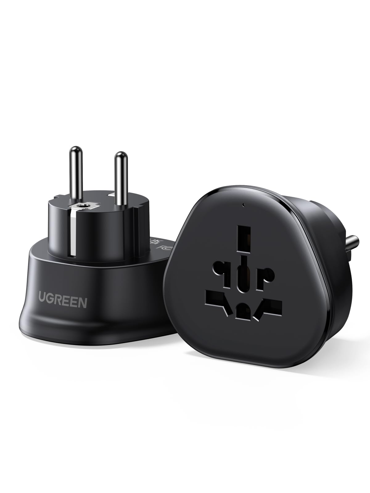 UGREEN US Plug Travel Adapter, EU/UK/AU/JP/CN/NZ/PH to US (Type B), International to US Pin Converter, Power Outlet Charger, 200+ Countries Compatibility, 1 Pack