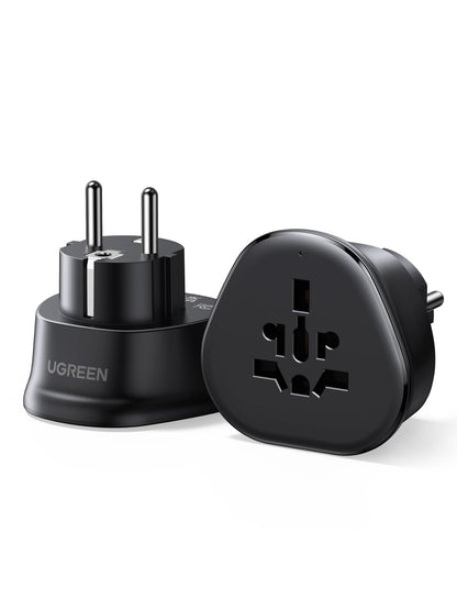 UGREEN US Plug Travel Adapter, EU/UK/AU/JP/CN/NZ/PH to US (Type B), International to US Pin Converter, Power Outlet Charger, 200+ Countries Compatibility, 1 Pack