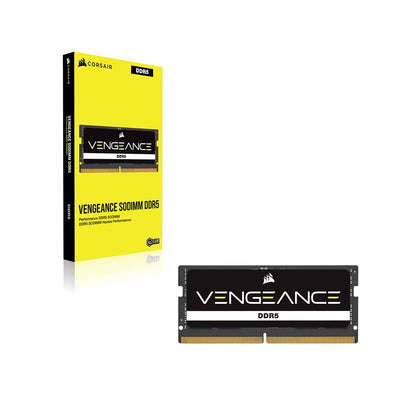 CORSAIR Vengeance SODIMM DDR5 RAM 16GB (1x16GB) 4800MHz CL40-40-40-77 1.1V Intel AMD Laptop Notebook Memory - Black (CMSX16GX5M1A4800C40)