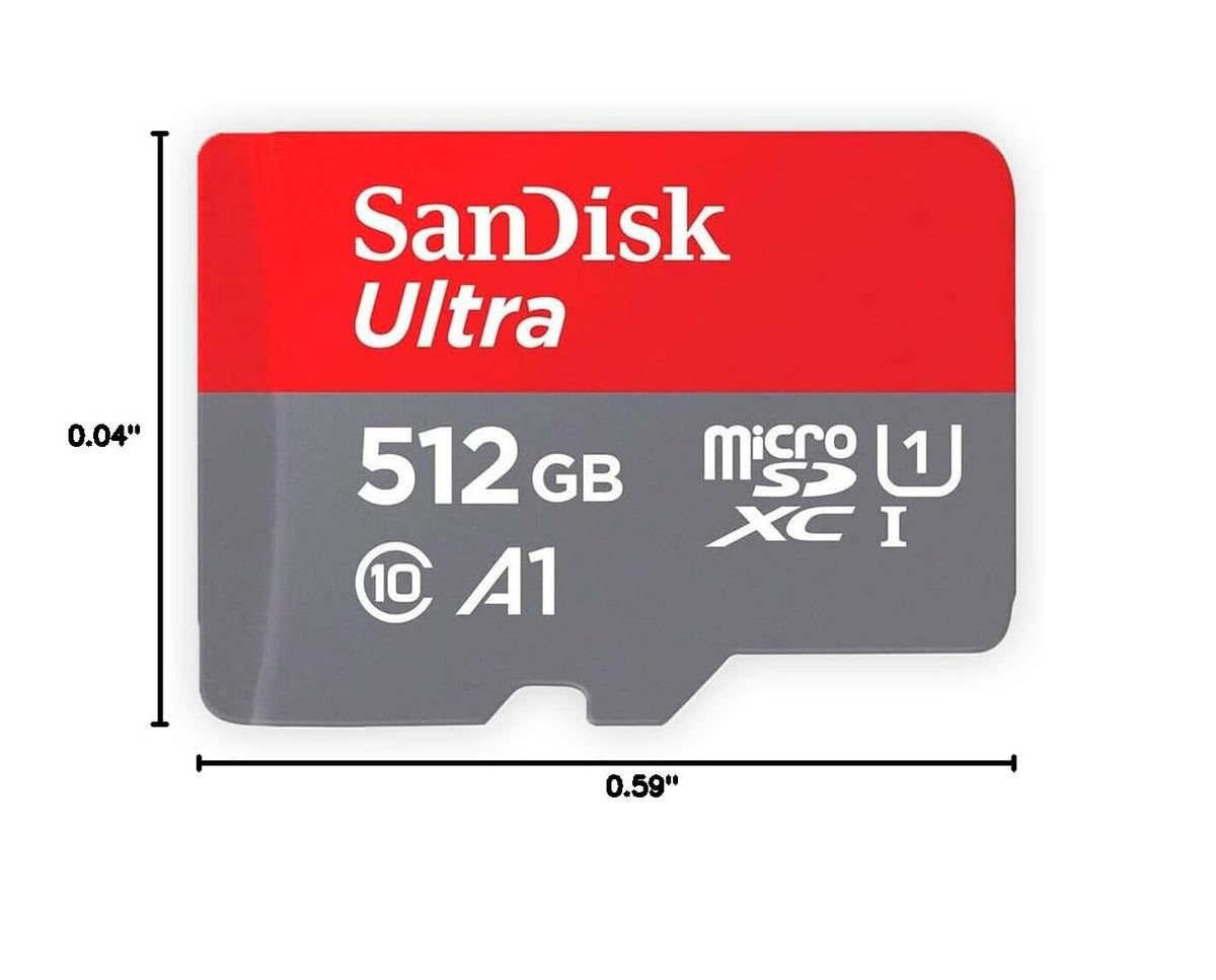 SANDISK 256GB Ultra microSD Card + Adapter, Up to 150MB/s Read Speeds