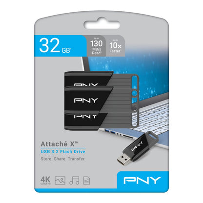 PNY 256GB Attaché X USB 3.2 Gen 1 Flash Drive