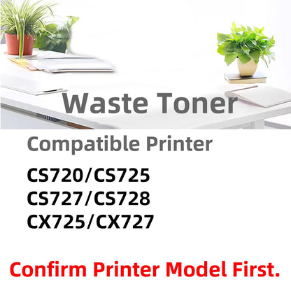 74C0W00 Waste Toner Bottle Compatible for Lexmark CS720 CS725 CX725 CS727 CS728 CX727 Laser Printer(74C0W00 Waste Toner Bottle 90000Pages 1Pack)