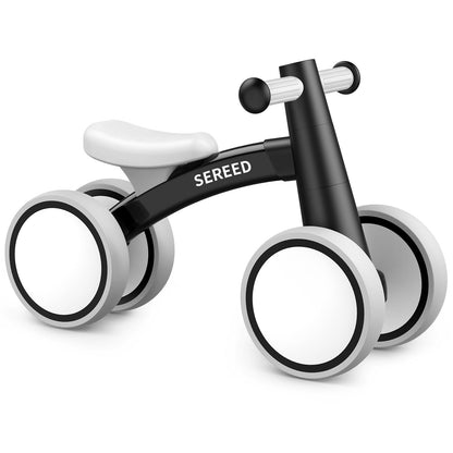 SEREED Baby Balance Bike for 1 Year Old Boys Girls 12-24 Month Toddler Balance Bike, 4 Wheels Toddler First Bike, First Birthday Gifts
