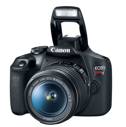 Canon EOS Rebel T7 DSLR Camera EF-S 18-55mm f/3.5-5.6 is II Lens Kit, 24.1 Megapixel CMOS (APS-C) Sensor, Full HD Videos, Built-in Wi-Fi, Beginner Photographers, Digital Camera, Black