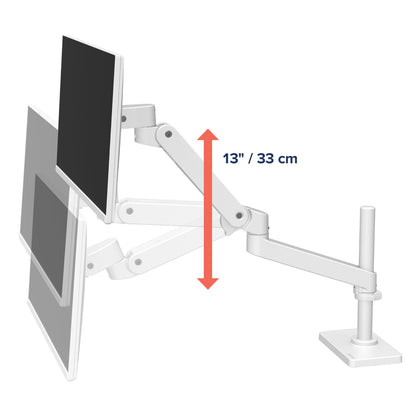 Ergotron – LX Monitor Arm, Single Monitor Desk Mount – fits Flat Curved Ultrawide Computer Monitors up to 34 Inches, 7 to 25 lbs, VESA 75x75mm or 100x100mm – Polished Aluminum