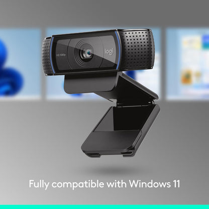 Logitech C920x HD Pro PC Webcam, Full HD 1080p/30fps Video, Clear Audio, HD Light Correction, Works with Microsoft Teams, Google Meet, Zoom, Nintendo Switch 2’s new GameChat Mode, Mac/Tablet- Black