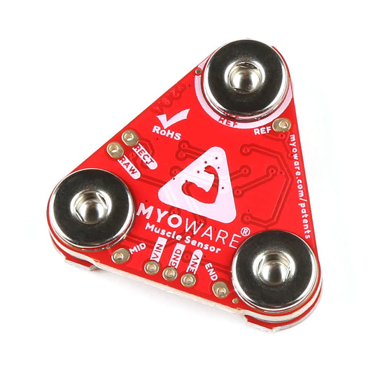 MyoWare Muscle Sensor 2.0 - Compatible with Arduino- All-in-One Electromyography (EMG) Sensor - Keyed Snap Connector