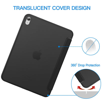 JETech Case for iPad (A16) 11th Generation 11 Inch 2025 / iPad 10th Generation 10.9 Inch 2022, Slim Smart Cover with Hard PC Translucent Back, Supports Touch ID, Auto Wake/Sleep (Navy Blue)