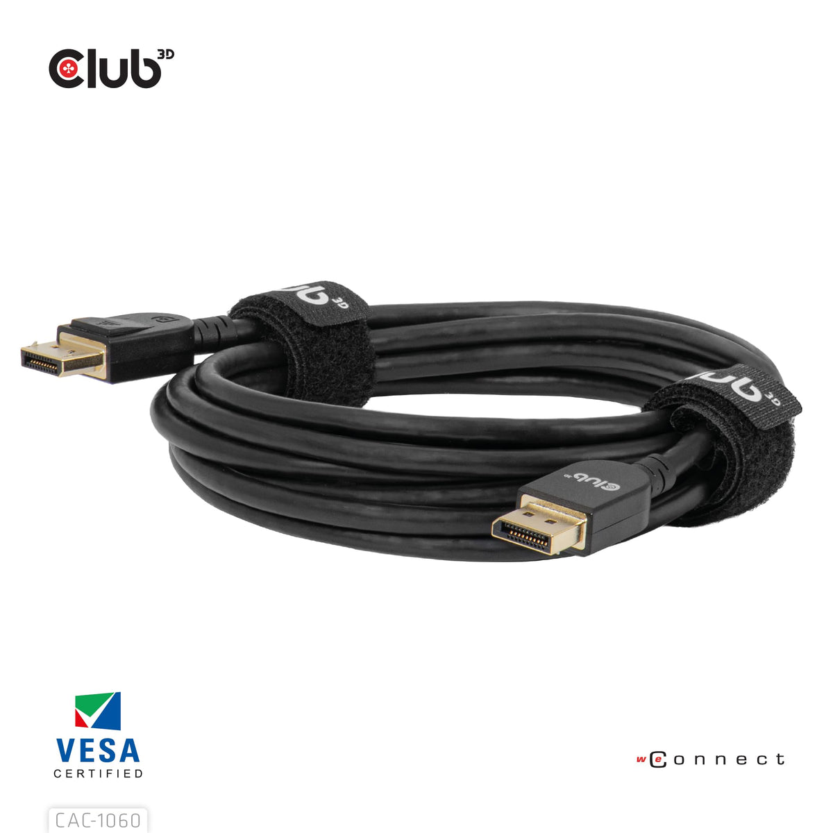 Club3D CAC-2068 VESA Certified DisplayPort to DisplayPort 1.4/Hbr3 M/M Cable DP 1.4 8K 60Hz 2m - 6,56ft