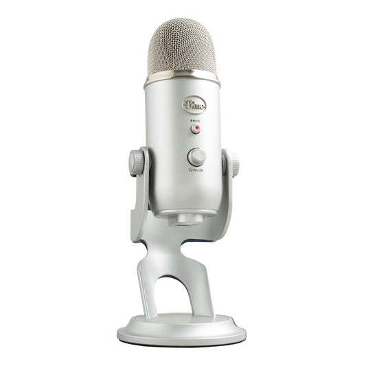 Logitech Creators Blue Yeti USB Microphone for PC, Mac, Gaming, Recording, Streaming, Podcasting, Studio and Computer Condenser Mic with Blue VO!CE effects, 4 Pickup Patterns, Plug and Play - Blackout