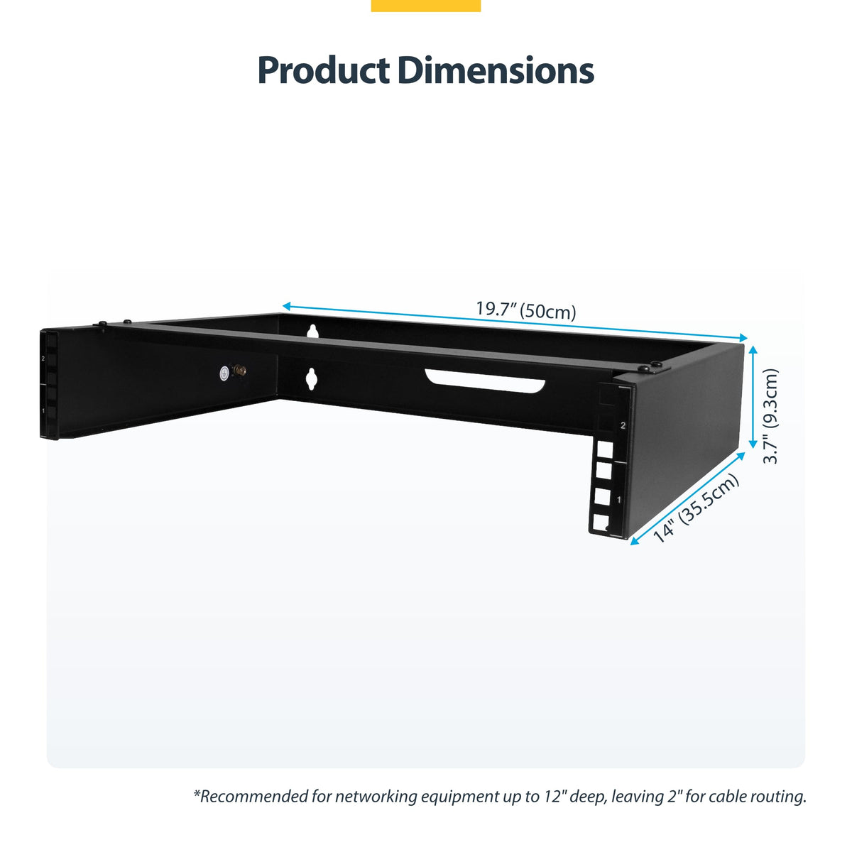 StarTech.com 6U Wall Mount Network Rack - 14 Inch Deep (Low Profile) - 19" Patch Panel Bracket for Shallow Server and IT Equipment, Network Switches - 44lbs/20kg Weight Capacity, Black (WALLMOUNT6)