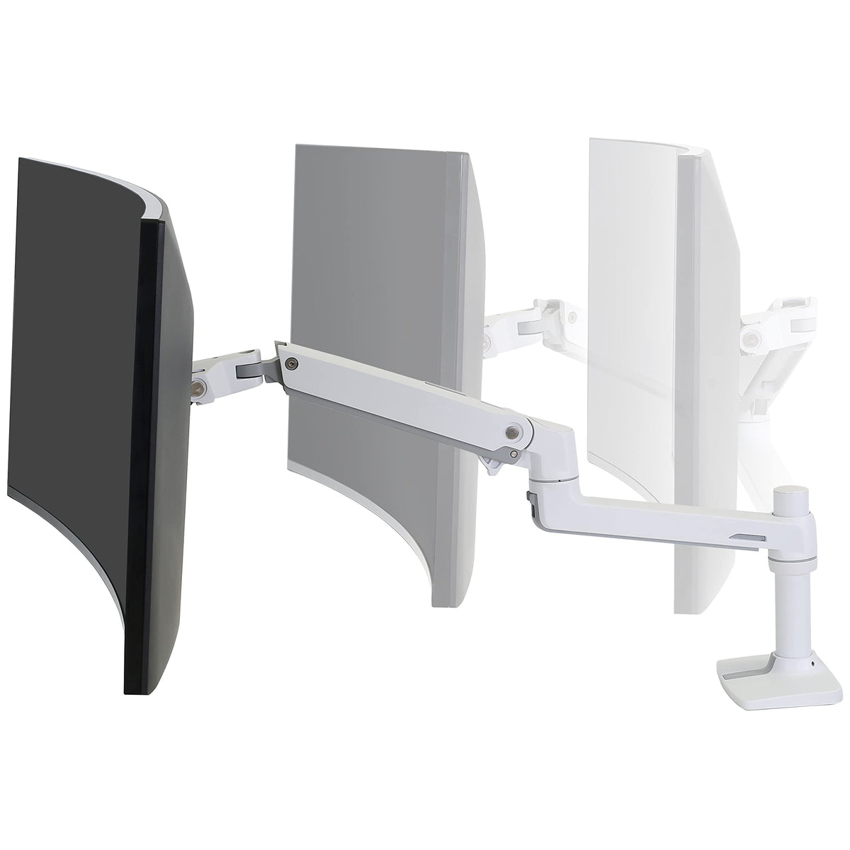 Ergotron – LX Monitor Arm, Single Monitor Desk Mount – fits Flat Curved Ultrawide Computer Monitors up to 34 Inches, 7 to 25 lbs, VESA 75x75mm or 100x100mm – Polished Aluminum