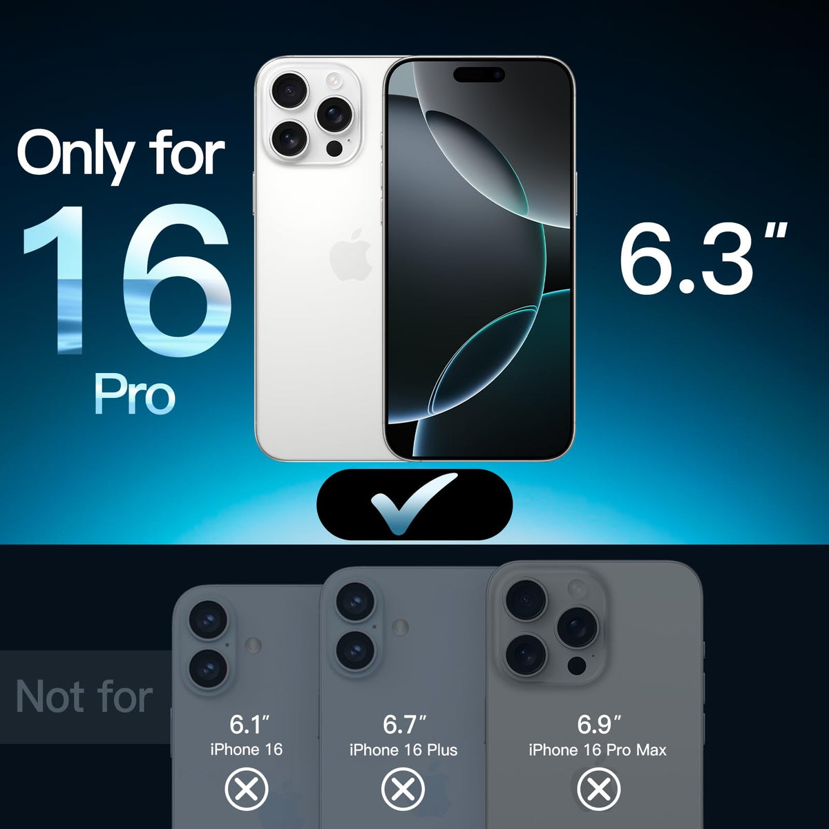 JETech Screen Protector for iPhone 15 6.1-Inch, Bubble Free, Tempered Glass Film with Easy Installation Tool, Case-Friendly, HD Clear, 2-Pack