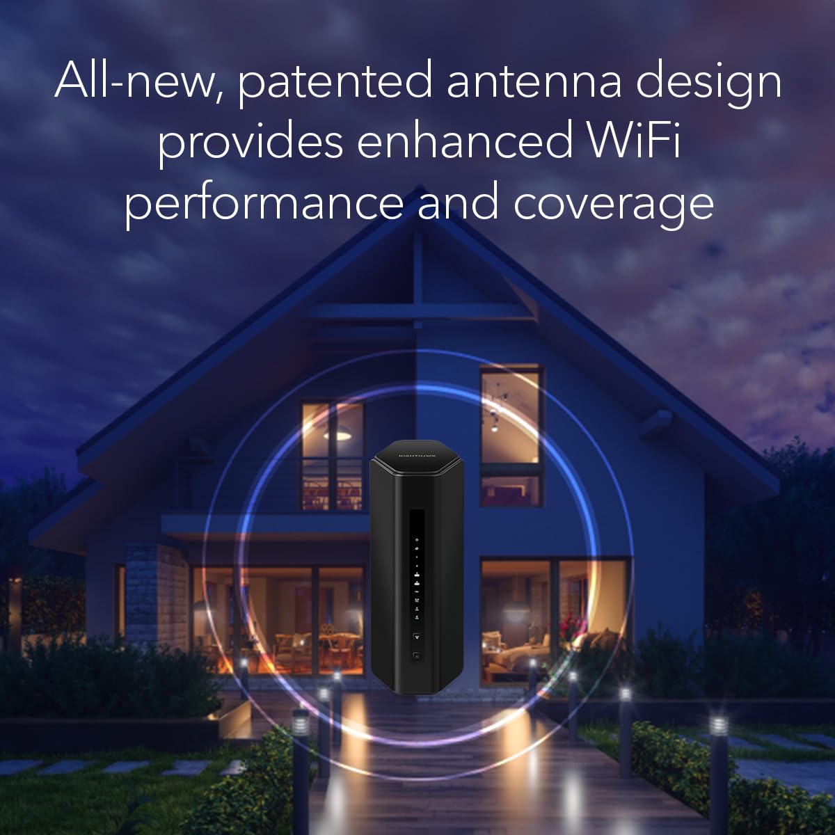 NETGEAR Nighthawk Dual-Band WiFi 7 Router (RS90) – Router Only, BE3600 Wireless Speed (up to 3.6 Gbps) - Covers up to 2,000 sq. ft., 50 Devices – 2.5 Gig Internet Port - Free Expert Help