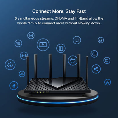 TP-Link AXE5400 Tri-Band WiFi 6E Router (Archer AXE75)- Gigabit Wireless Internet Router, ax Router for Gaming, VPN Router, OneMesh, WPA3 (Renewed)