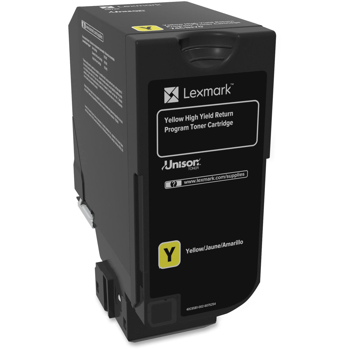 Lexmark 74C1HY0 Unison Toner Cartridge, Yellow, 1 Size