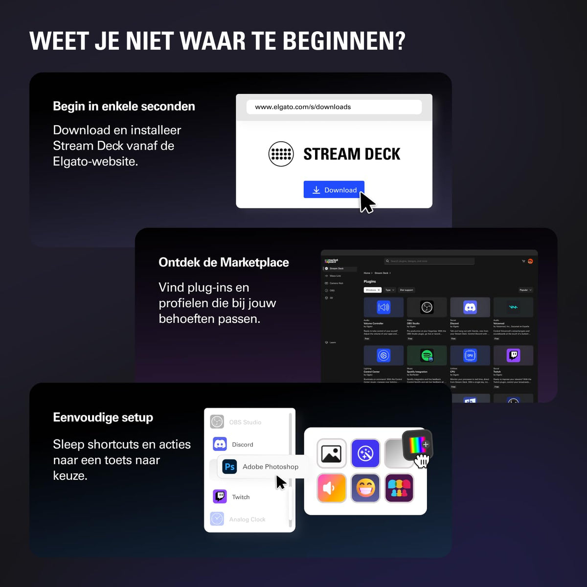 Elgato Stream Deck MK.2 – Studio Controller, 15 macro keys, trigger actions in apps and software like OBS, Twitch, YouTube and more, USB, works with Mac and PC