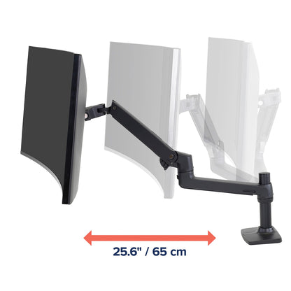 Ergotron – LX Monitor Arm, Single Monitor Desk Mount – fits Flat Curved Ultrawide Computer Monitors up to 34 Inches, 7 to 25 lbs, VESA 75x75mm or 100x100mm – Polished Aluminum