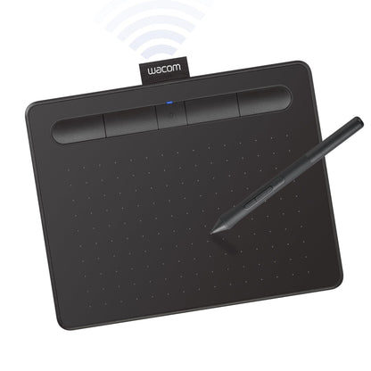 Wacom Intuos Small Graphics Drawing Tablet, Includes Training & Software; 4 Customizable ExpressKeys Compatible with Chromebook Mac Android & Windows, Black