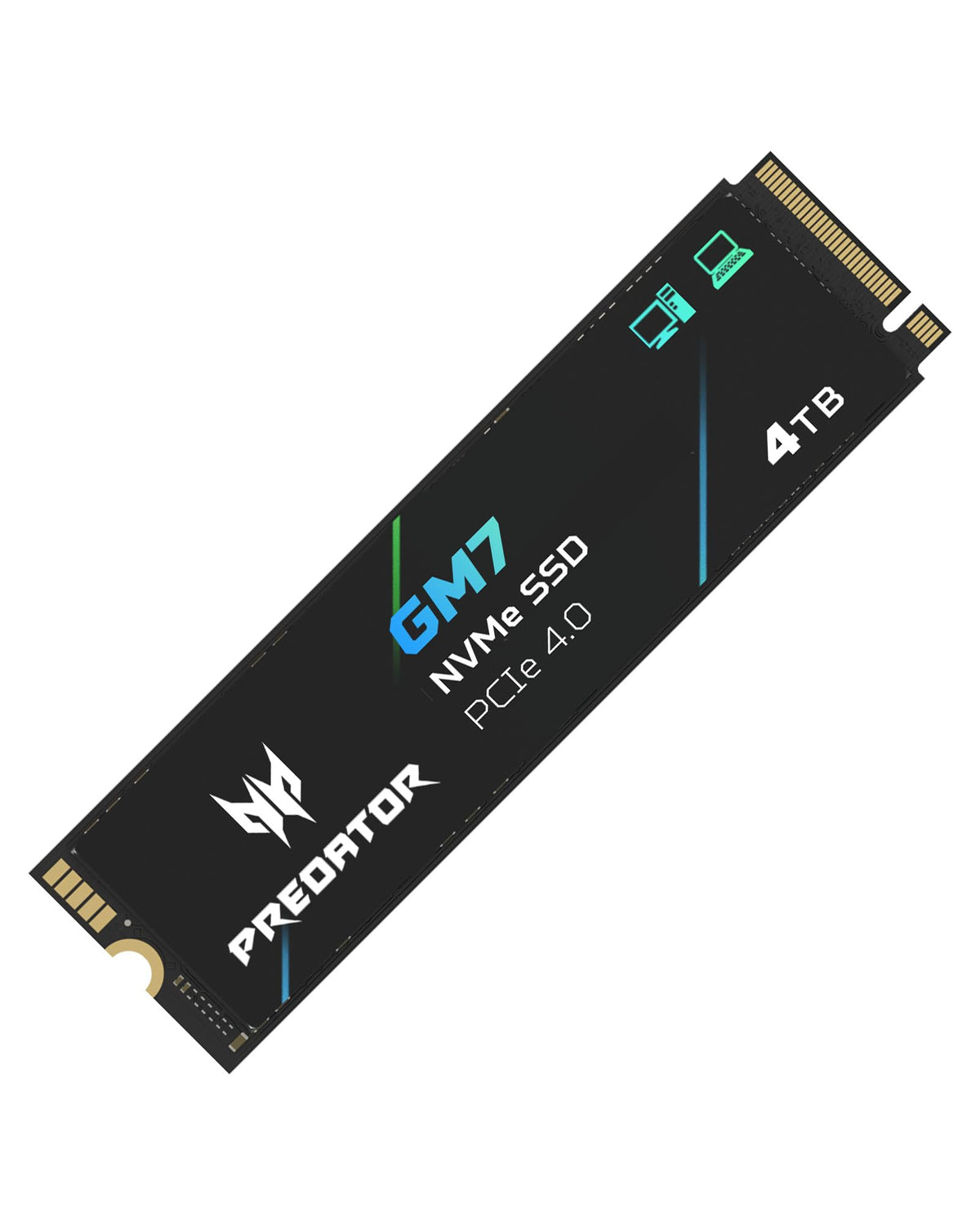 Acer Predator GM7 2TB SSD: M.2 2280 PCIe Gen 4 x4 NVMe 2.0, Read Speed Up to 7400 MB/s, Internal PC Solid State Drive for Laptop, Desktop and PS5 - BL.9BWWR.119