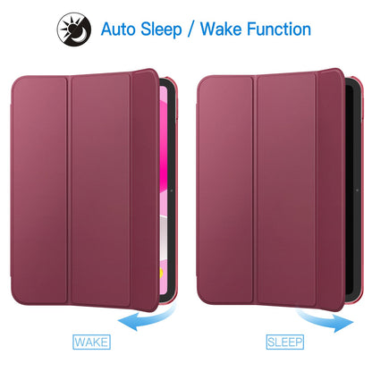 JETech Case for iPad (A16) 11th Generation 11 Inch 2025 / iPad 10th Generation 10.9 Inch 2022, Slim Smart Cover with Hard PC Translucent Back, Supports Touch ID, Auto Wake/Sleep (Navy Blue)