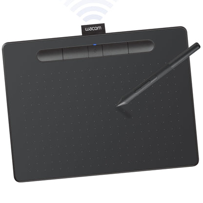 Wacom Intuos Small Graphics Drawing Tablet, Includes Training & Software; 4 Customizable ExpressKeys Compatible with Chromebook Mac Android & Windows, Black
