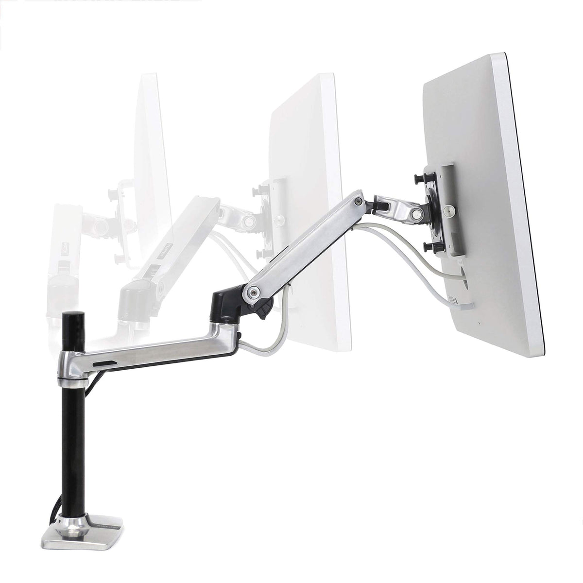 Ergotron – LX Monitor Arm, Single Monitor Desk Mount – fits Flat Curved Ultrawide Computer Monitors up to 34 Inches, 7 to 25 lbs, VESA 75x75mm or 100x100mm – Polished Aluminum