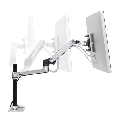 Ergotron – LX Monitor Arm, Single Monitor Desk Mount – fits Flat Curved Ultrawide Computer Monitors up to 34 Inches, 7 to 25 lbs, VESA 75x75mm or 100x100mm – Polished Aluminum