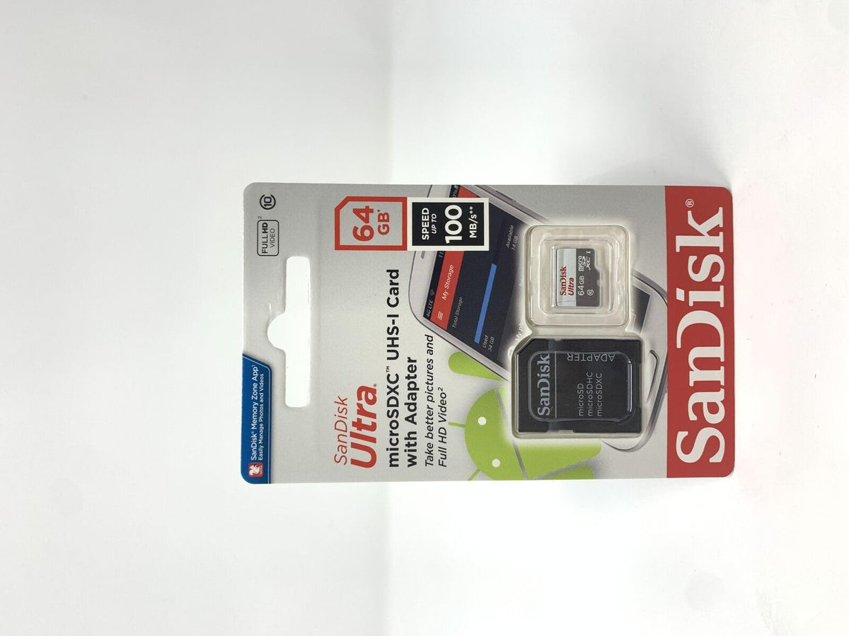 SanDisk Ultra 32GB UHS-I/Class 10 Micro SDHC Memory Card With Adapter - SDSDQUAN-032G-G4A