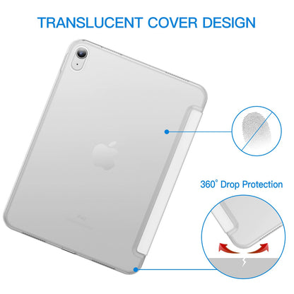 JETech Case for iPad (A16) 11th Generation 11 Inch 2025 / iPad 10th Generation 10.9 Inch 2022, Slim Smart Cover with Hard PC Translucent Back, Supports Touch ID, Auto Wake/Sleep (Navy Blue)